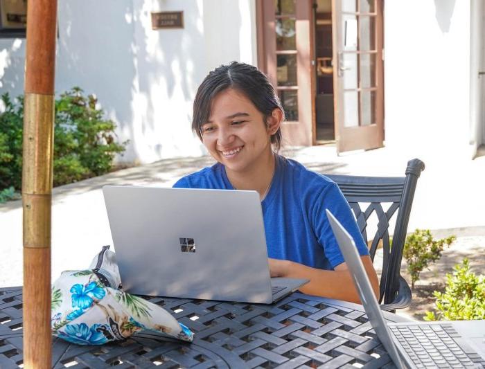 Saint Mary's Management and Leadership Student Studying